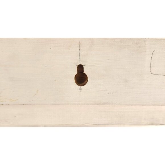 White Wooden Wall-Mounted Planter Frame With Rectangular Box For Indoor/Outdoor - Picture 11 of 14